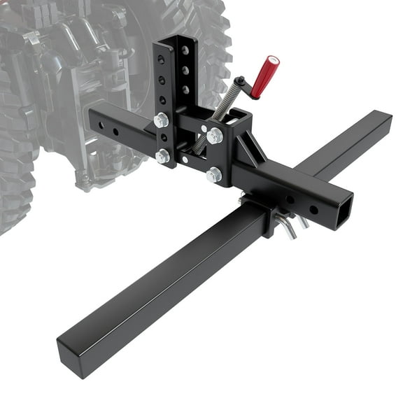 2025 New 1-Point Lift System for ATV/UTV, Manual Lift Accessory with 2" Hitch Receivers, Quick-Attach Accessories for Tractors, Multi-Height Adjustments