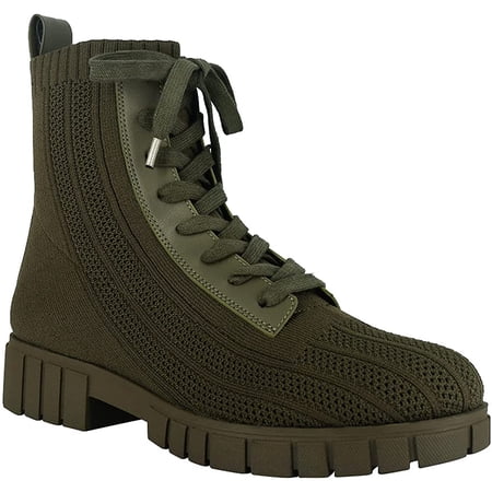 Impo BELLAMY Stretch Knit Utility Boot with Memory Foam 9 Loden