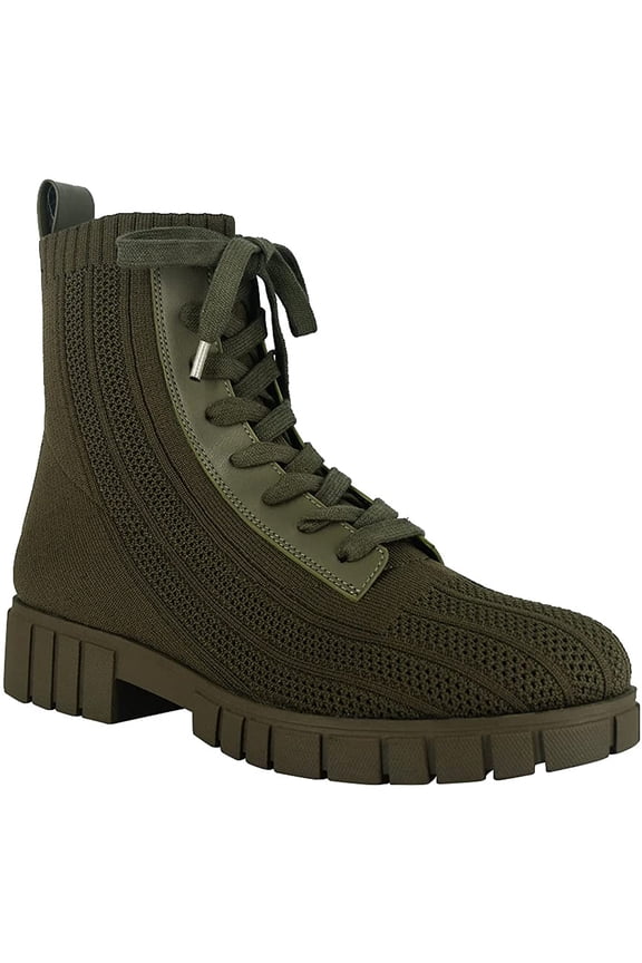 BELLAMY Stretch Knit Utility Boot with Memory Foam 9 Loden