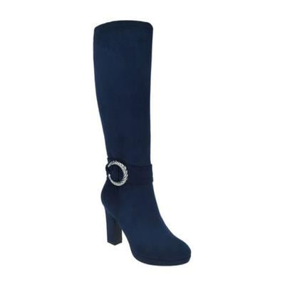 Impo Godina Women's Stretch Knit Ankle Bootie - Memory Foam Insole, Block Heel, Slip-On Design