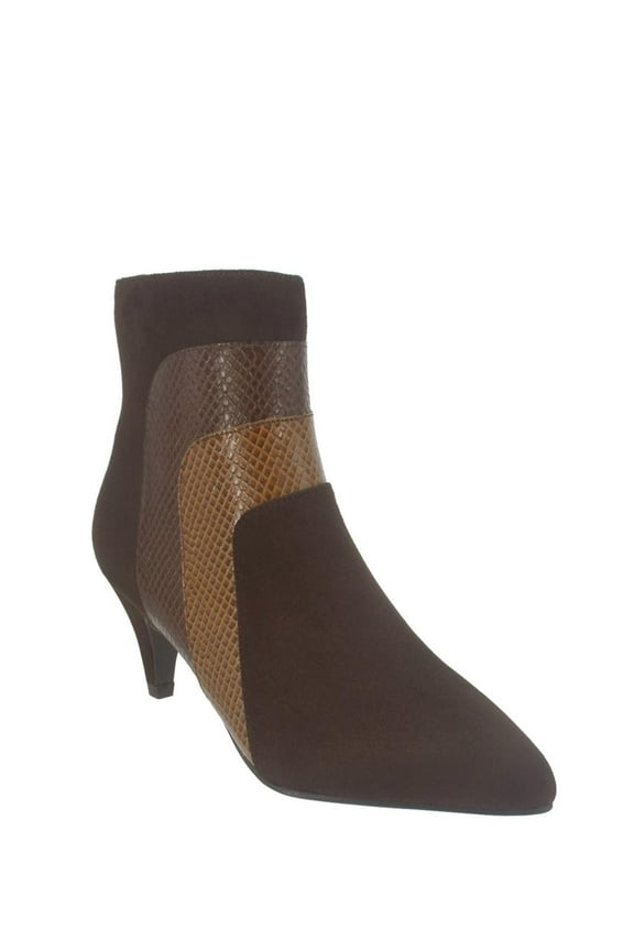 Womens Eila Faux Suede Ankle Booties