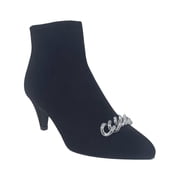 Impo Womens Elicia Chain Faux Suede Booties