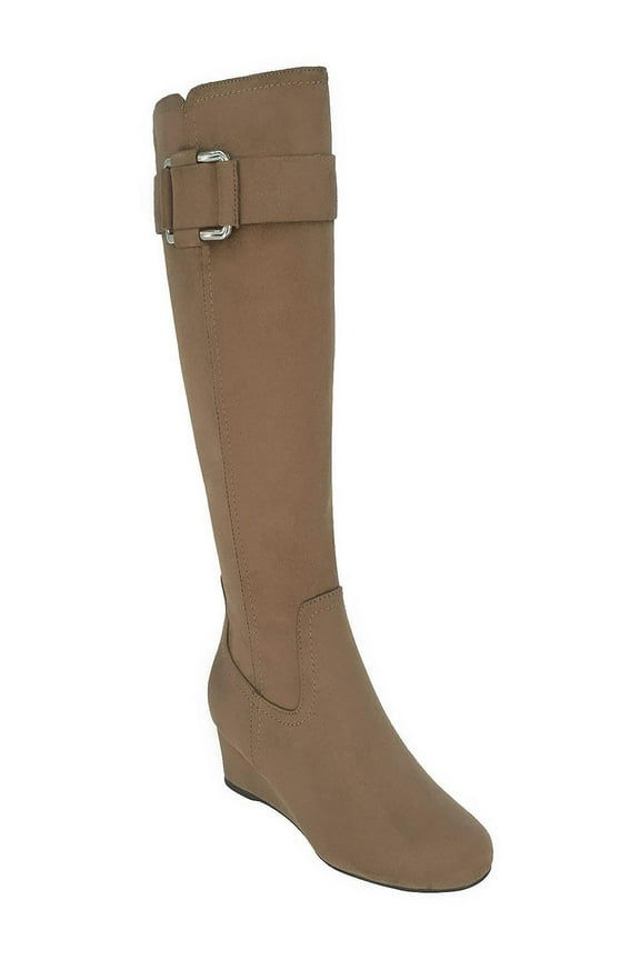 Womens Genia Faux Suede Tall Knee-High Boots