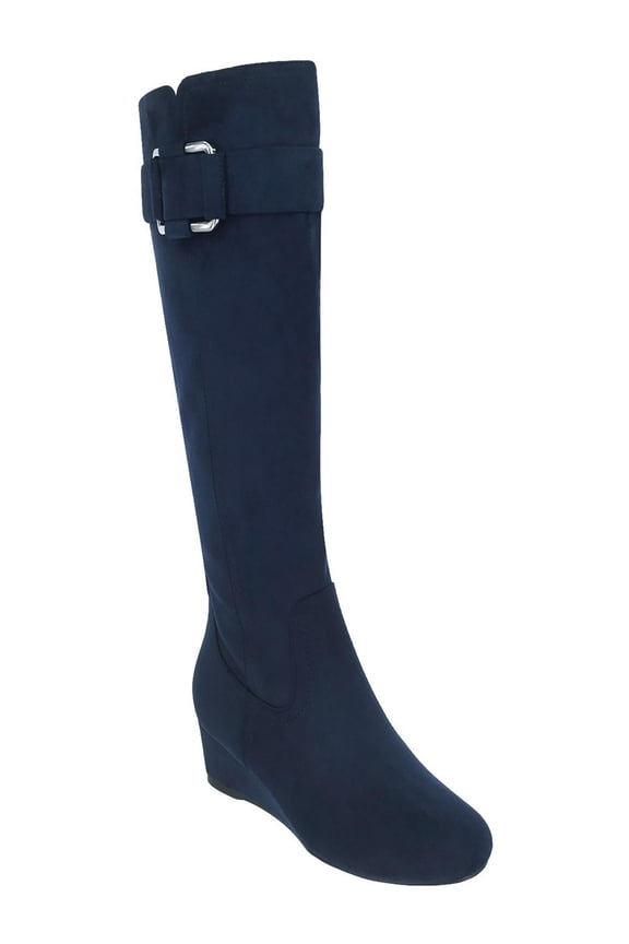 Womens Genia Faux Suede Tall Knee-High Boots