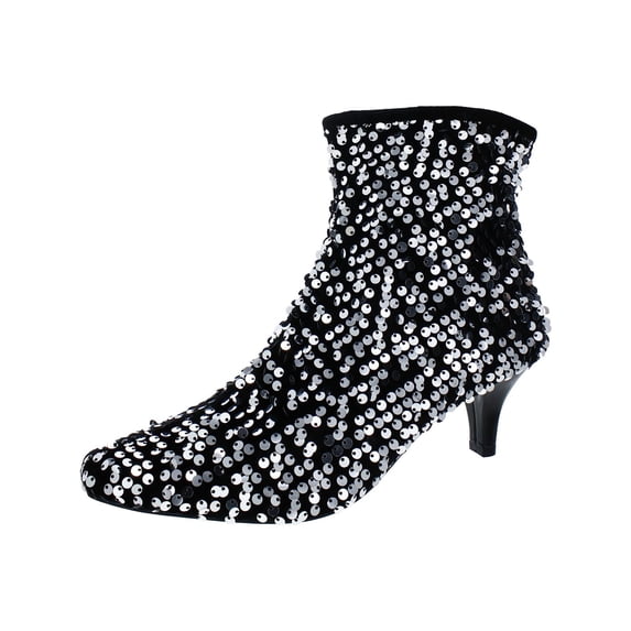 Impo Womens Naja Sequin Sequined Zip Up Ankle Boots