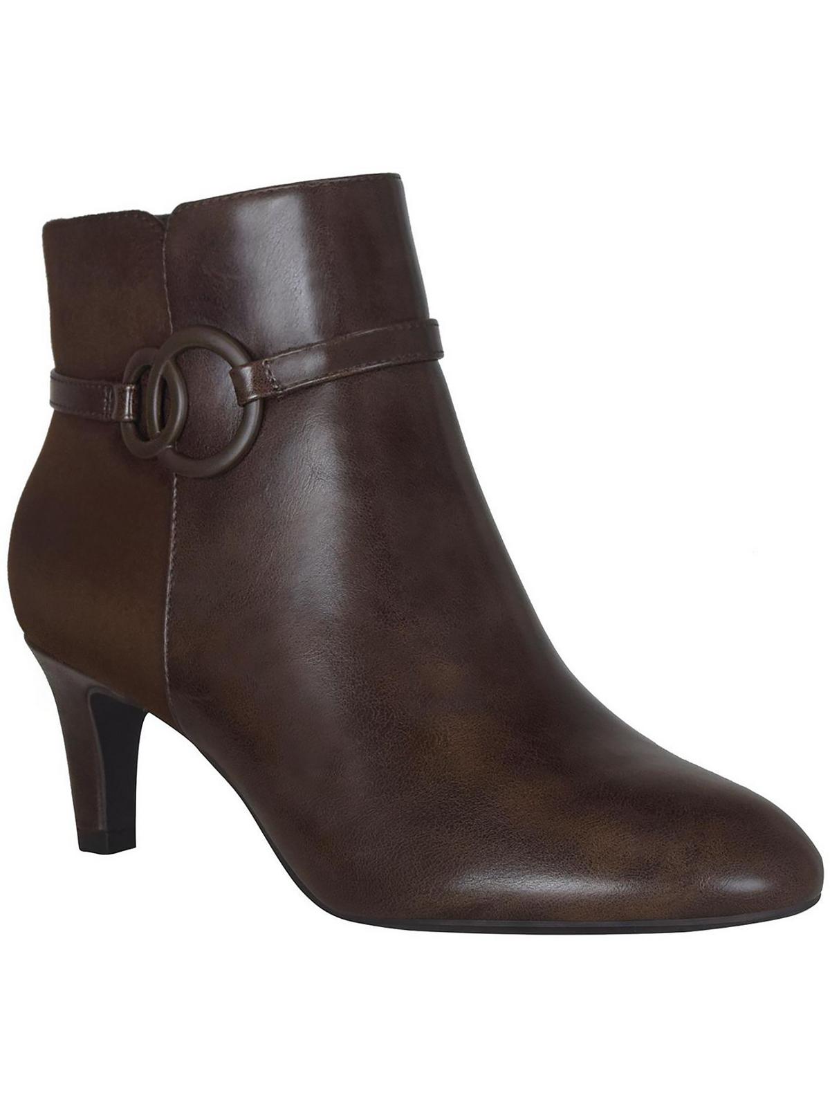 faux leather ankle booties