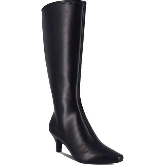 Impo Womens Namora Faux Leather Zip Up Knee-High Boots