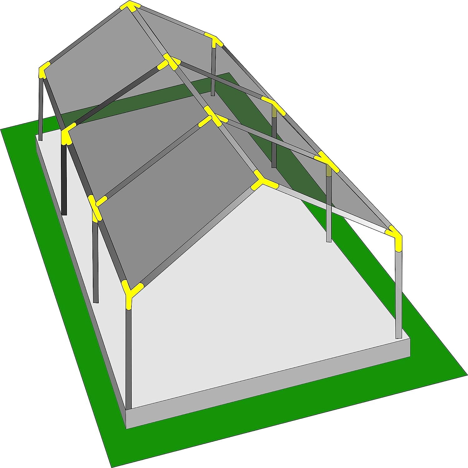 Import Canopy Fittings Kit 1 3/8" High Peak Frame Carport Connectors