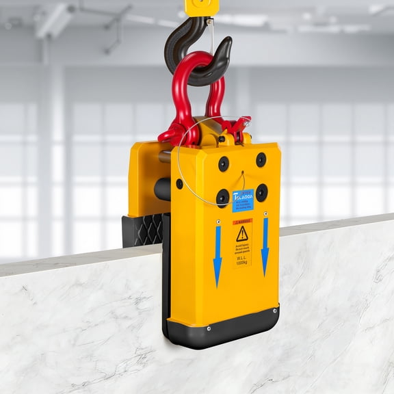 YEAHIBABY Stone Lifting Clamp Heavy Duty Steel and Rubber for DIY Use Up to 2204Lbs Yellow