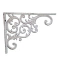 thumbnail image 1 of Import Wholesales Wall Shelf Bracket - Ornate Vine Pattern - White Cast Iron - 9.375" Deep, 1 of 2