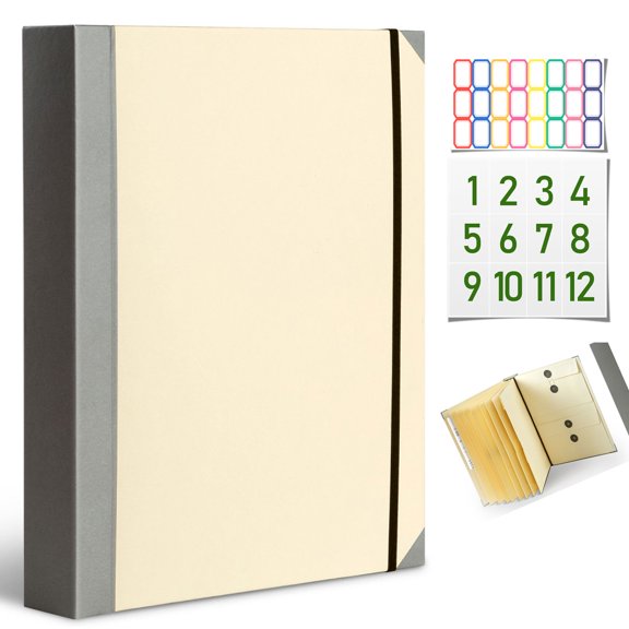 Important Document Organizer with Labels and Pockets, Personal Family Document Organizer Binder, Ideal for Home Files Organization