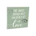 thumbnail image 1 of Important Ingredient Love Green Cook Pot 10 x 10 Wood Tabletop Sign Plaque, 1 of 4