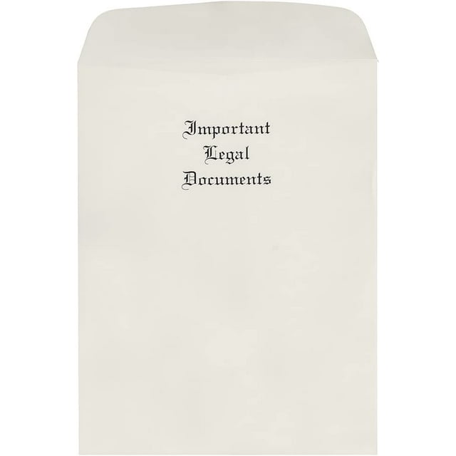 Important Legal Document Envelopes