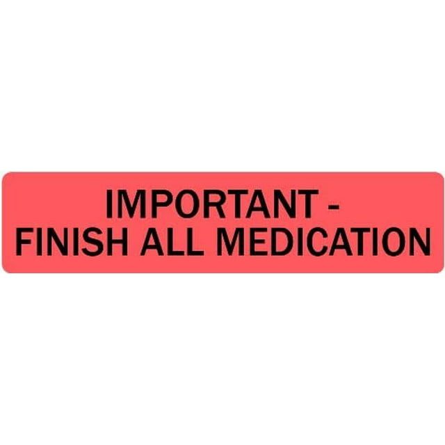  Important Medication Veterinary Label / Stickers, 500 Labels per