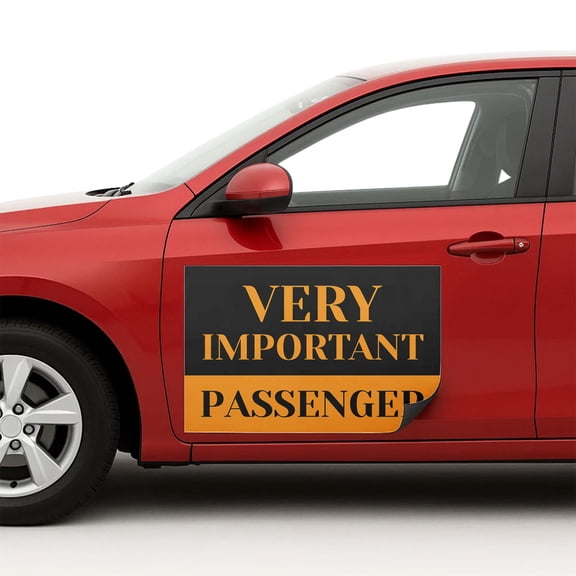 Very Important Passenger Car Magnet Sign by DC | Flexible Car Magnetic Sheets with Adhesive Backing | 12"x18" Bumper Magnet Sticker for Vehicles, Trucks & Advertising Signs | 2 PC | Made in USA