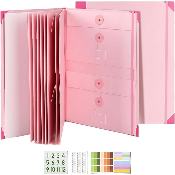 Important document manager family emergency planner life manual document manager binder, end of life manager paper ideal for family document management (pink)
