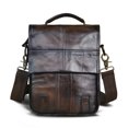 thumbnail image 1 of Imported Crazy Horse Leather Leather Foreign Trade Europe And America Retro Men's 8-Inch Summer Travel Outdoor Shoulder Diagonal Bag 152,Dark crazy horse, 1 of 2