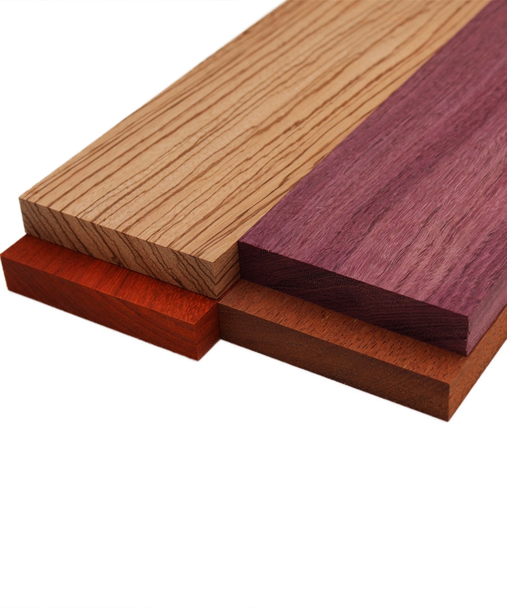 Imported Exotic Hardwood Variety Pack - Zebrawood, Walnut, Padauk - View #10