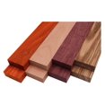 Imported Exotic Hardwood Variety Pack Zebrawood, Purpleheart, Padauk