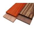 thumbnail image 1 of Imported Exotic Hardwood Variety Pack - Zebrawood, Walnut, Padauk, Okoume - 3/4" x 6" (4 Pcs), 1 of 3