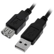 Importer520 Black USB 15 Feet 2.0 Extension Cable Type A Male to Type A Female 15 ft, Black - Nickel Plated - Transfers data - Hi-Speed -
