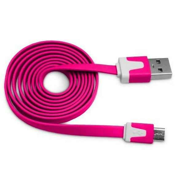Importer520 Hot Pink 0.9m 3 Ft (Extra Long) Micro USB Data Sync Charger Cable forHTC One, One S Ville, One X, One XL, One V, Droid IncHot Pinkible 4G LTE, EVO 4G LTE