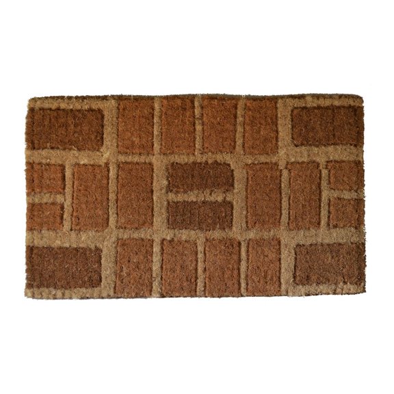 Imports Dcor Brown Brick Doormat in Coir Material