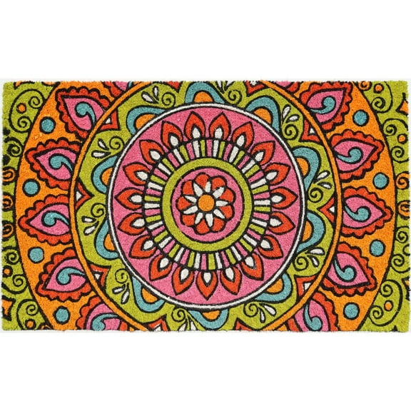 Imports Décor Mandala Doormat in Coir/PVC Material