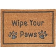 thumbnail image 1 of Imports Decor 597PVC 30 x 18 x 0.5 in. Wipe Your Paws Mat - Brown & Grey, 1 of 5