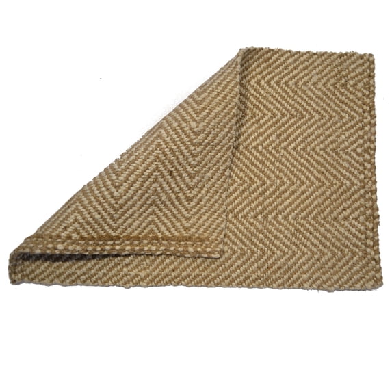 36" Brown Zigzag Design Rectangular Hand Woven Rug