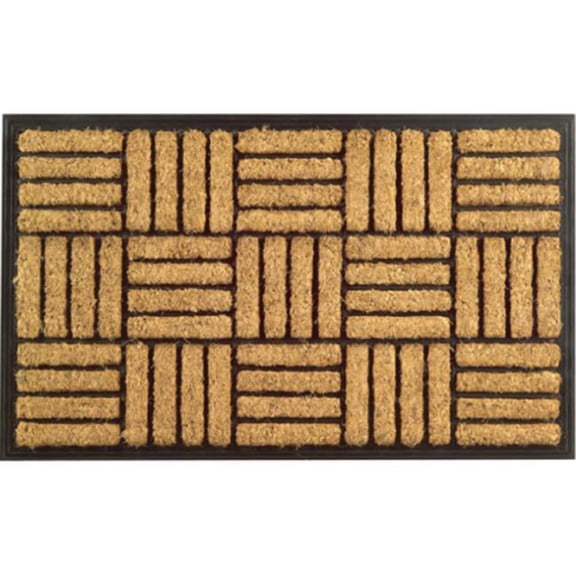 Imports Decor 701RBCM Rubber Back Coir Doormat- Basket Weave Pattern