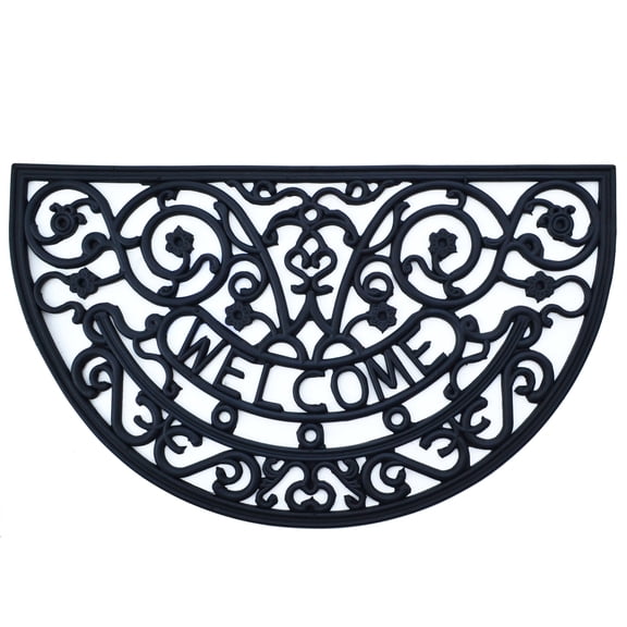 Imports Decor Inc 30" Blue Elegant Rosemary Welcome Machine-Made Door Mat