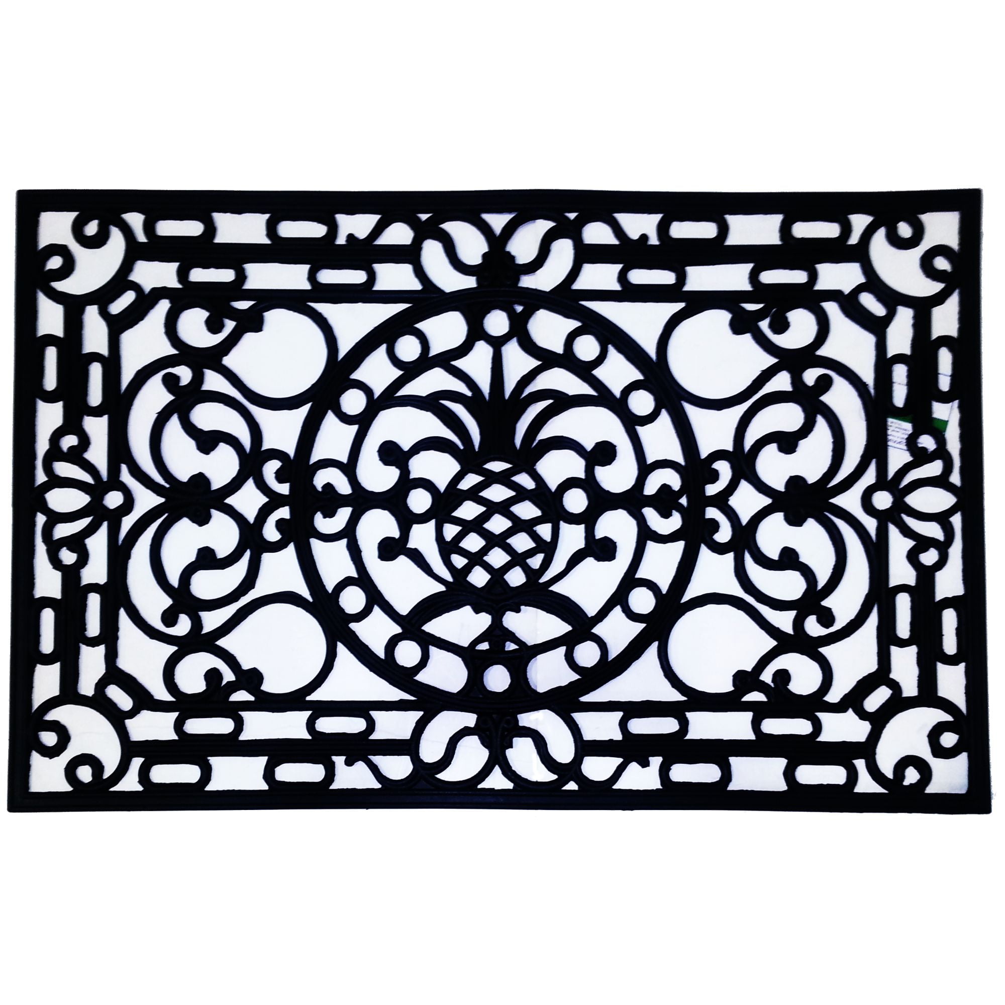 Black Rubber Skid-Free Outdoor Christmas Doormat 30" x 18"