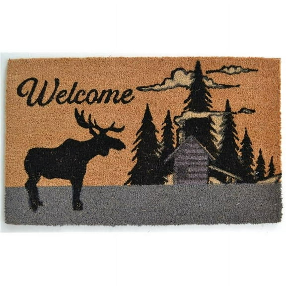 Imports Decor  Rectangular Moose Silhouette Doormat