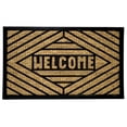 thumbnail image 1 of Imports Decor Inc 30" Black and Brown Rectangular Welcome Basic Coir Door Mat, 1 of 2