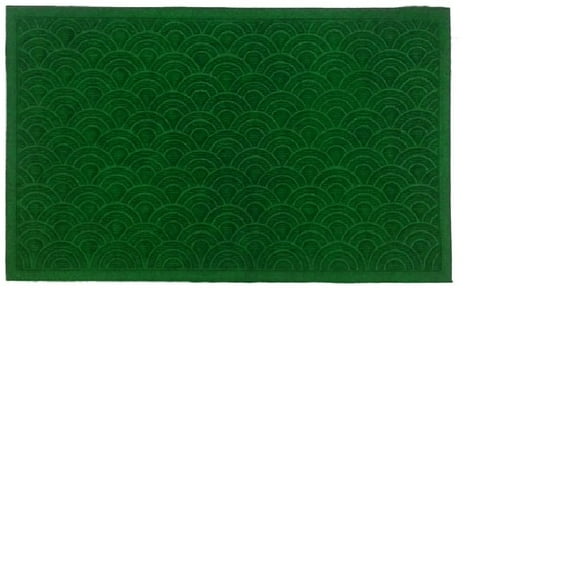 Imports Decor Synthetic Rectangular Shell Door Mat, 18" x 30", Green