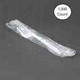 thumbnail image 1 of Imports Medium Weight Wrapped Cutlery Fork White, Plastic | 1000/Case, 1 of 1