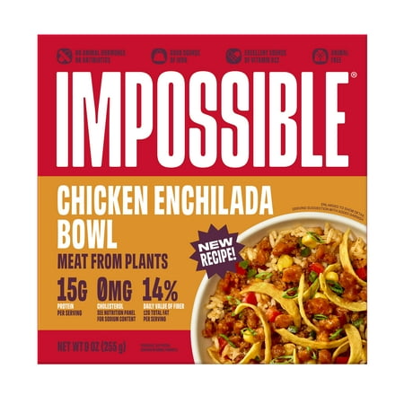 Impossible Bowls, Spicy Enchilada Bowl with Impossible Chicken, 9oz (Frozen Meal)