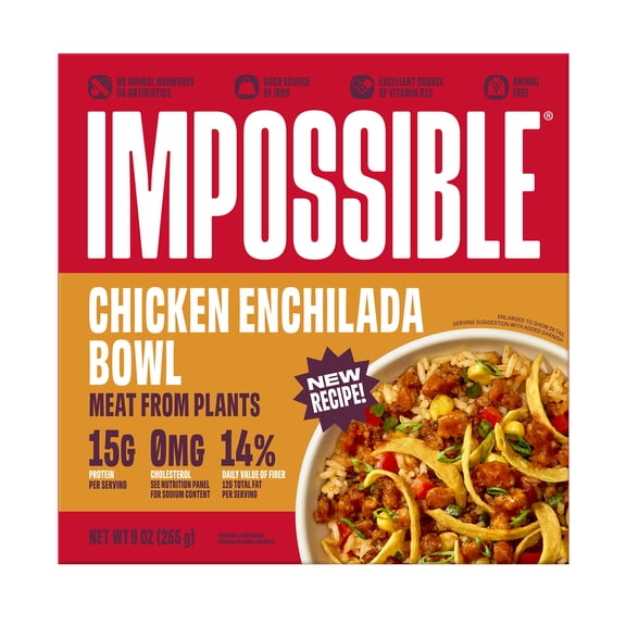 Impossible Bowls, Spicy Enchilada Bowl with Impossible Chicken, 9oz (Frozen Meal)