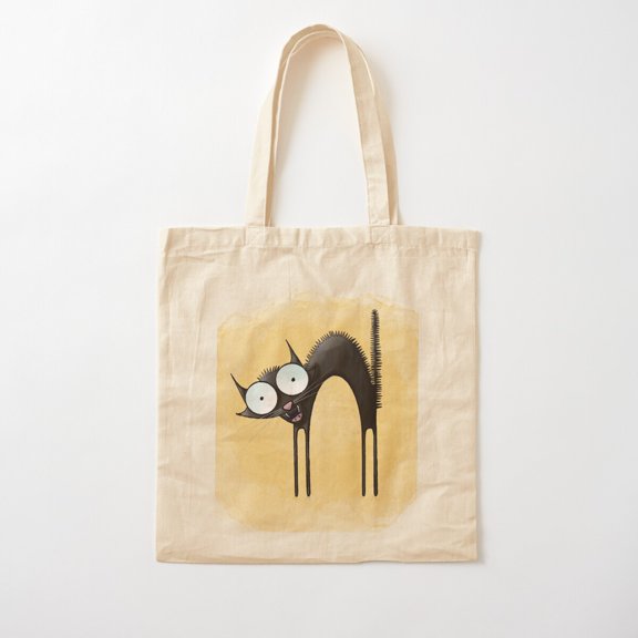 Impossible Cat Canvas Tote Bags, Reusable Shopping Bag