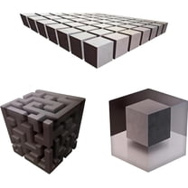 Impossible Corners 3D Wall Decal - Optical Illusion Cube Peel & Stick Art, Removable Modern Home Decor, Reshapes Corner Walls with Stereoscopic Design, Perfect for Contemporary Room Accents (3PCS)