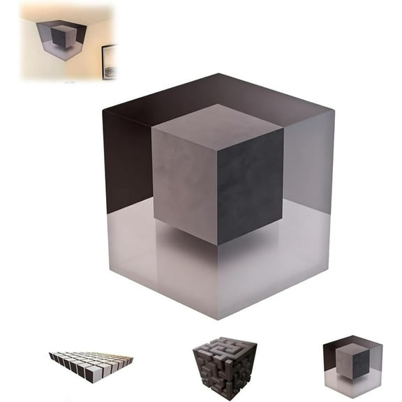Impossible Corners – Wall Art That Reshapes Reality, 3D Wall Art Illusion Corner Wall Decal, 3D Optical Illusion Corner Wall Decal for Living Room, Office, Gallery Space