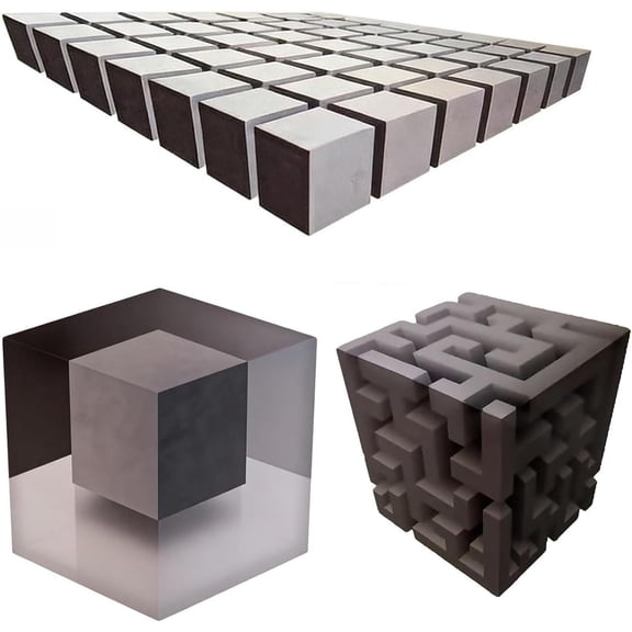 Impossible Corners – Wall Art That Reshapes Reality, 3D Wall Art Optical Illusion Corner Wall Decal, Large Easy Peel and Stick Cube Wall Decal, Modern Abstract Home Decor for Most Room (Mix)