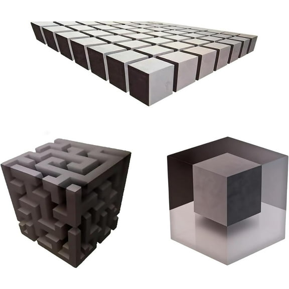 Impossible Corners – Wall Art That Reshapes Reality, 3D Wall Art Optical Illusion Corner Wall Decal for Living Room, Office, Gallery Space, Removable Peel and Stick Graphic Home Decor (3 PCS)