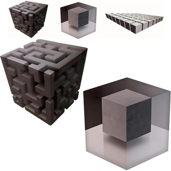 Impossible Corners – Wall Art That Reshapes Reality, 3D Wall Art Optical Illusion Corner Walls Decal, Novelty Corners Walls Stick with Peel and Stick Cube Design for Room and Office Decor (2pcsa)