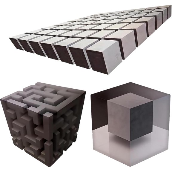 Impossible Corners – Wall Art That Reshapes Reality,Abstract Wall Art 3D Geometric Illusion Decor Wall Decal,Optical Illusion Wallpaper,Minimalist Modern Home Decor Art Display (3PCS)