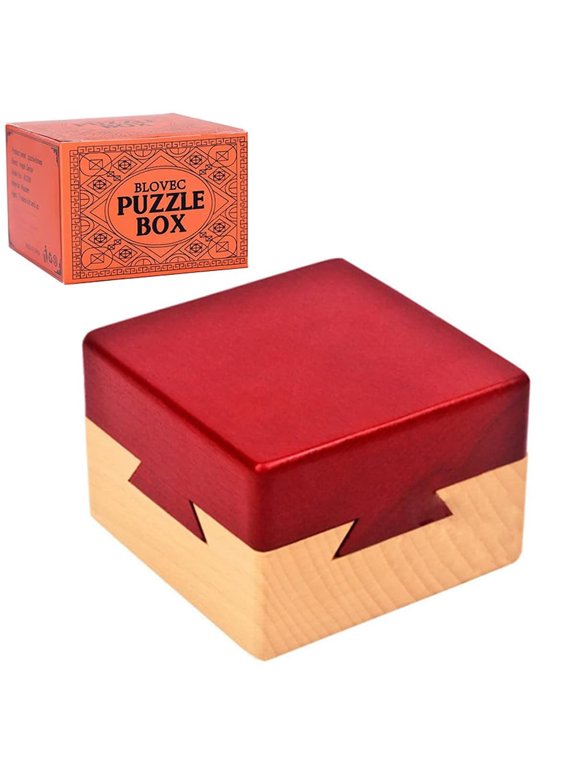 Impossible Dovetail Box Wooden Puzzle 3D Brain Teaser Magic Drawers Secret Compartment Jewelery Box