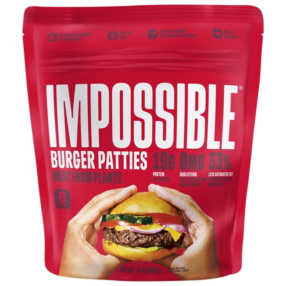 Impossible® Burger Patties Meat From Plants, 6 ct