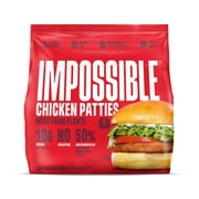 Impossible Foods Chicken Patties, Fully Cooked, 5 Patties, 13.5 oz (Frozen)