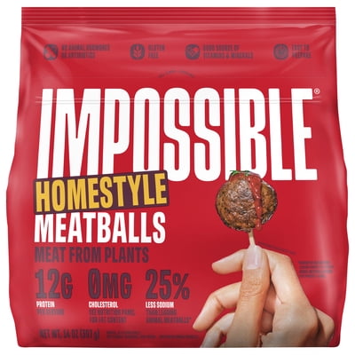 Impossible Homestyle Meatballs Meat From Plants, Frozen, Fully Cooked, 14 oz